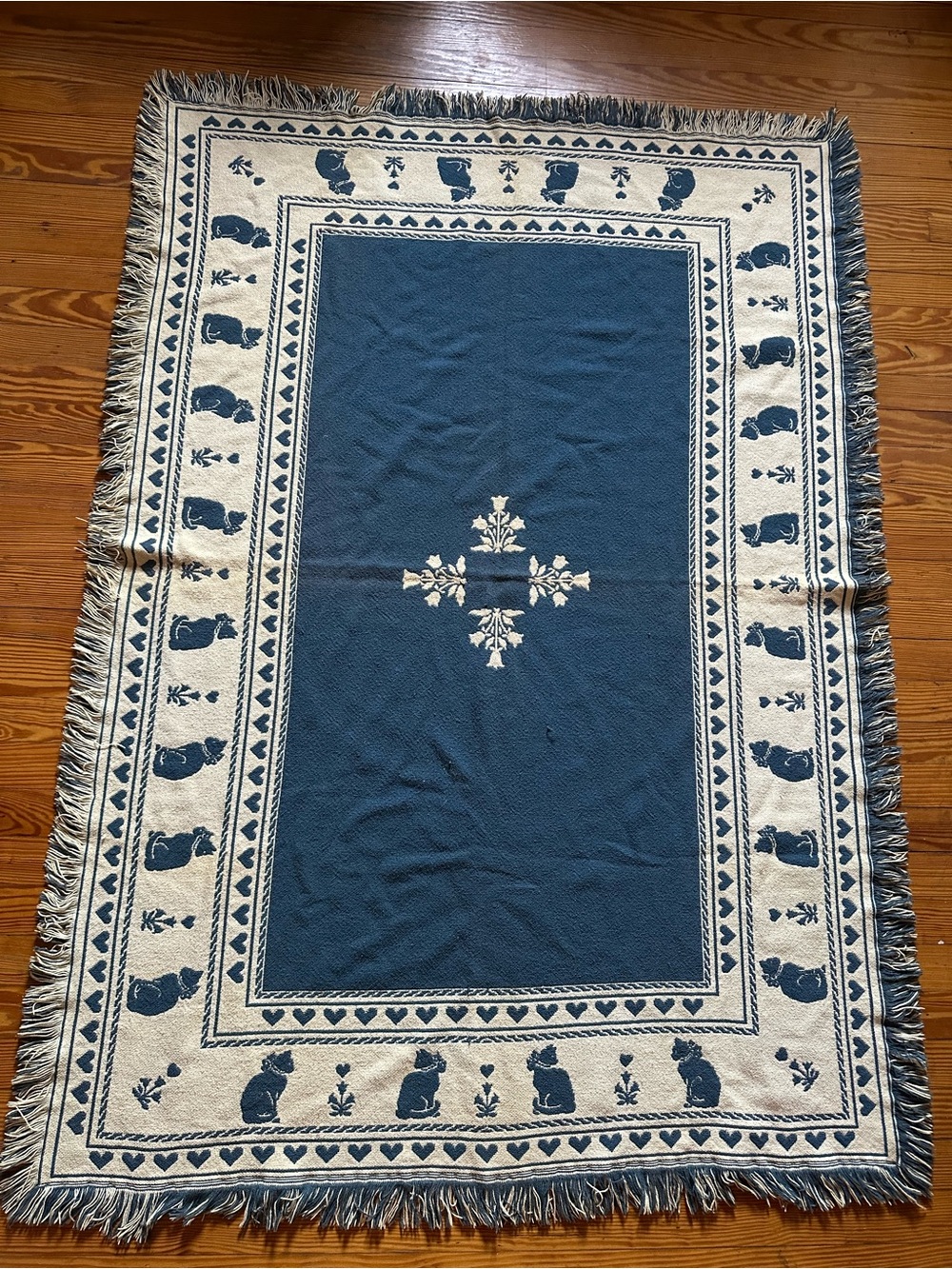 Vintage 90s Cat Tapestry